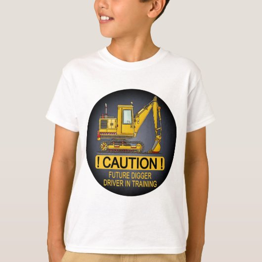 未来の坑夫のシャベルの運転者はTシャツをからかいます Tシャツ (正面)
