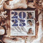 未来の夕暮れ写真トリプル卒業招待状 招待状