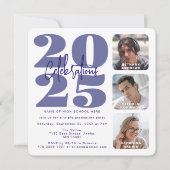 未来の夕暮れ写真トリプル卒業招待状 招待状 (正面)