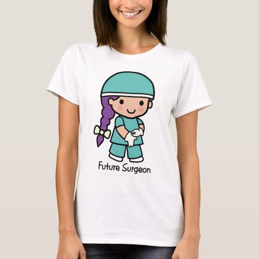 未来の外科医-女の子 Tシャツ (正面)