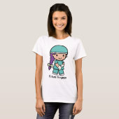 未来の外科医-女の子 Tシャツ (正面フル)