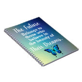 未来の夢引用文と蝶 ノートブック (右側)