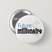 未来の大富豪-青いTシャツおよびギフト 缶バッジ (正面&裏面)