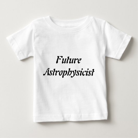 未来の天体物理学者の幼児の子供科学のティー ベビーTシャツ (正面)
