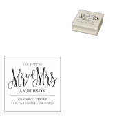 未来の夫妻のモダン差出人住所 ラバースタンプ (押印)