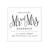 未来の夫妻のモダン差出人住所 ラバースタンプ (インプリント)