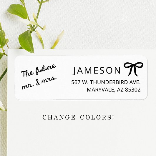 未来の夫婦 ウェディング 返信先住所ラベル ラベル