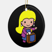 未来の女の子の政治家 セラミックオーナメント (左)