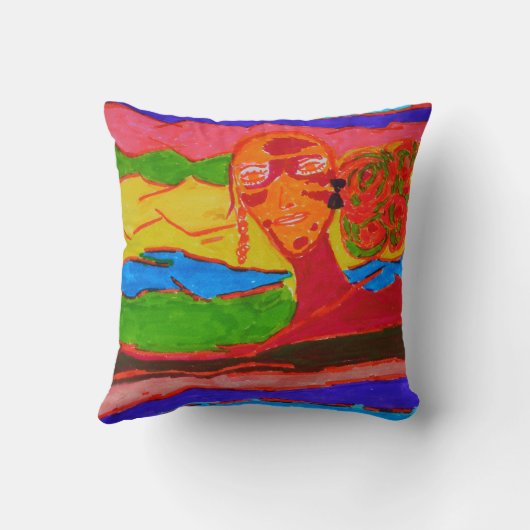 未来の女性 クッション (裏面)