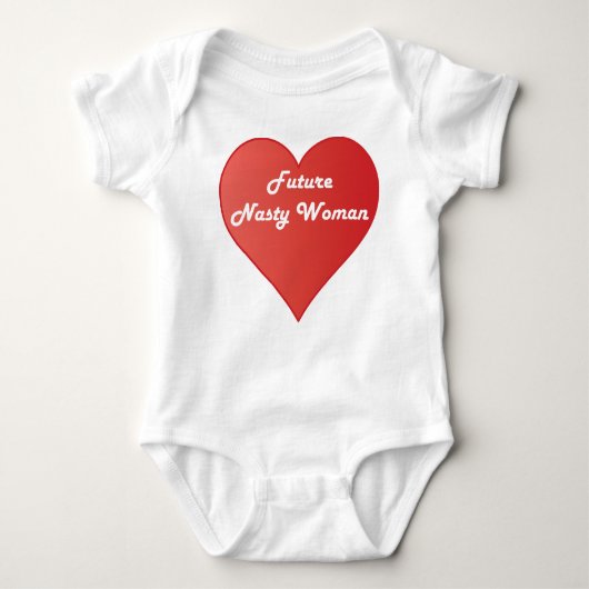 未来の女扱いにく性 ベビーボディスーツ (正面)
