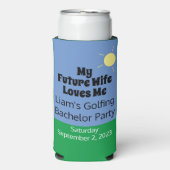「未来の妻は私を愛している」ゴルフバチュラーパーティ スリム缶クーラー (Seltzer正面)
