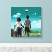 未来の子ども キャンバスプリント (インサイチュ (ウッドフロア))