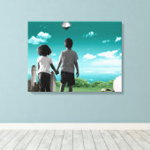 未来の子ども キャンバスプリント (インサイチュ (ウッドフロア))