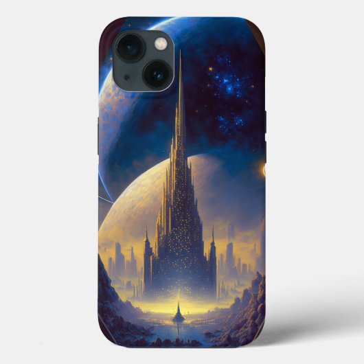 未来の宇宙シティSci-FiアートケースメイトiPhoneケース Case-Mate iPhoneケース (裏面)