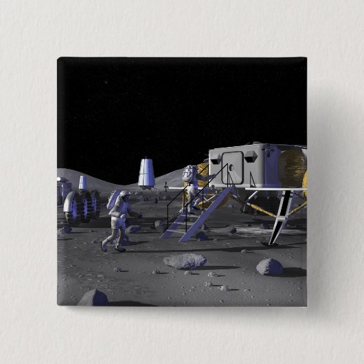 未来の宇宙探査任務13 缶バッジ (正面)