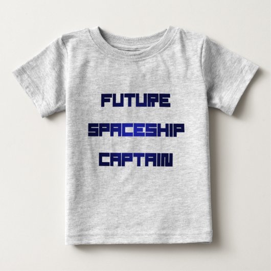 未来の宇宙船キャプテン ベビーTシャツ (正面)