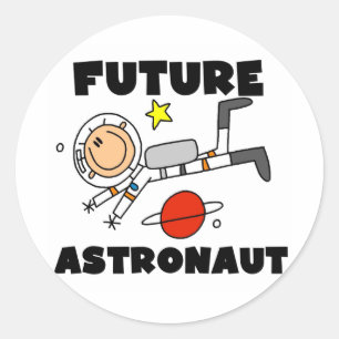 未来の宇宙飛行士のTシャツおよびギフト ラウンドシール