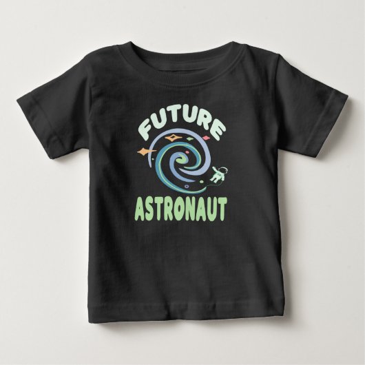 未来の宇宙飛行士キッズ ベビーTシャツ (正面)