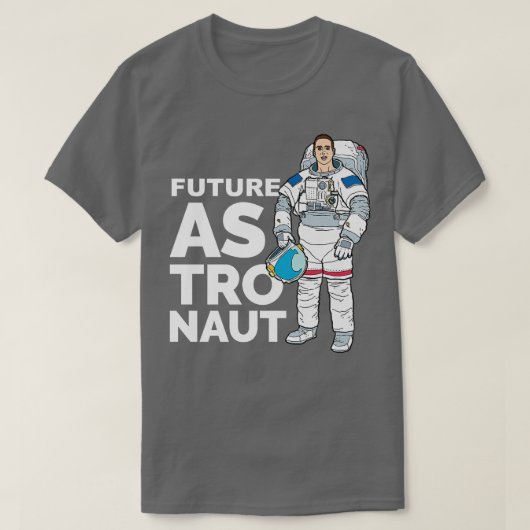 未来の宇宙飛行士ムーンランディング宇宙天文学ギフト Tシャツ (デザイン正面)