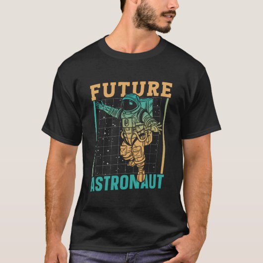 未来の宇宙飛行士天文学宇宙ロケット惑星 Tシャツ (正面)