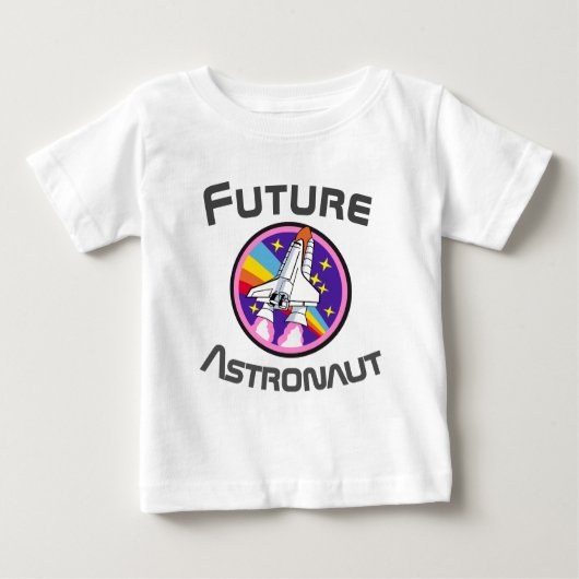 未来の宇宙飛行士、ガールパワーSTEM、ピンク3 ベビーTシャツ (正面)
