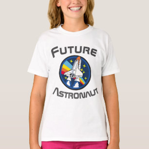 未来の宇宙飛行士、女の子力の茎、青2 Tシャツ