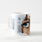 未来の家の目 コーヒーマグカップ (正面左)