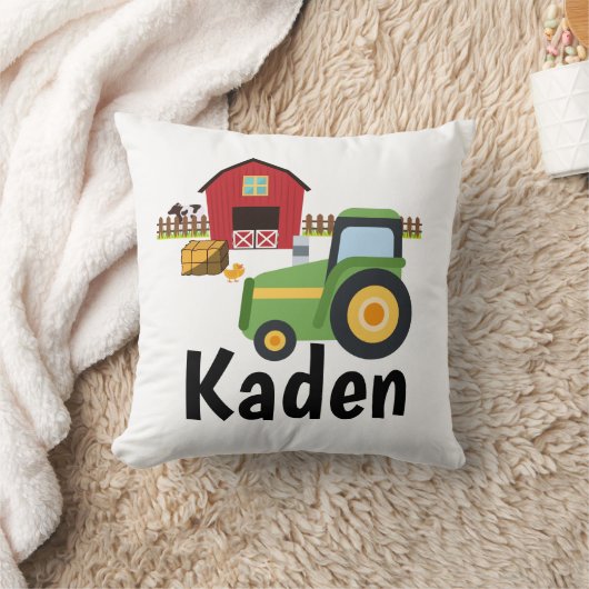 未来の小さい農家のトラクターの枕 クッション (ブランケット)