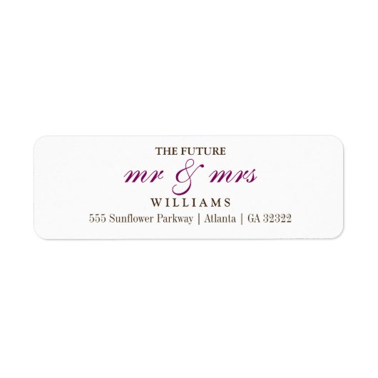 未来の差出人住所 ラベル (正面)