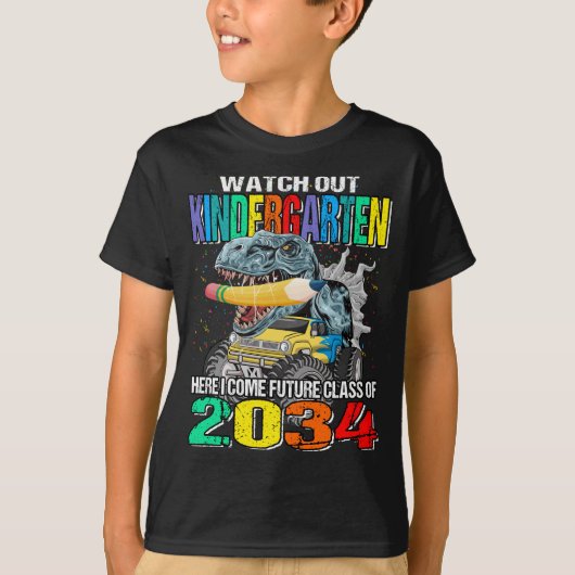 未来の幼稚園に気を付来けて Tシャツ (正面)