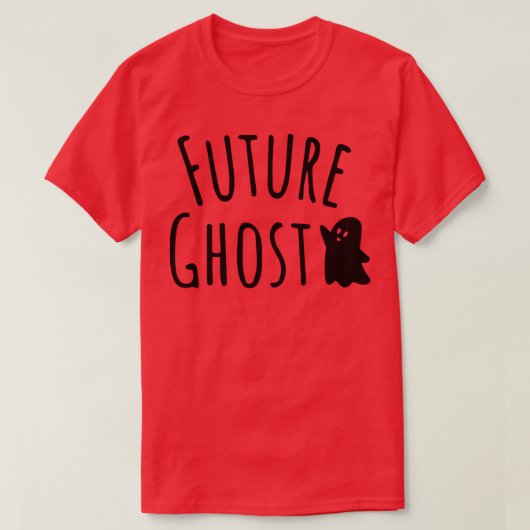 未来の幽霊おもしろい不気味かわいい Tシャツ (デザイン正面)