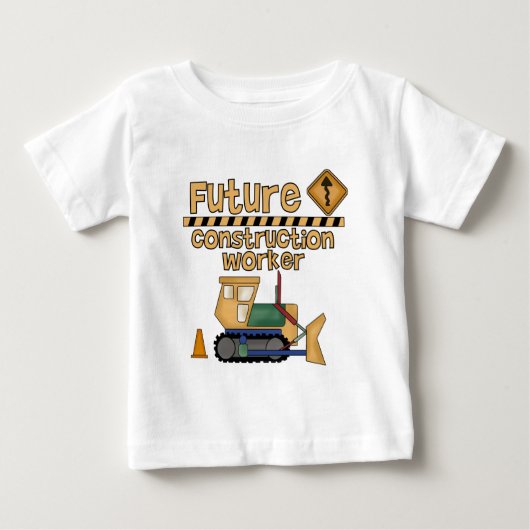未来の建築ワーカーTシャツとギフト ベビーTシャツ (正面)