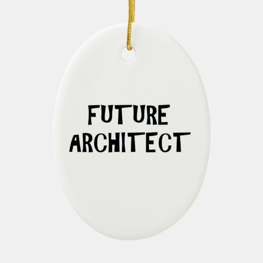 未来の建築家のオーナメント セラミックオーナメント (正面)