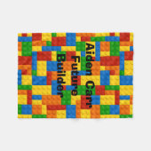 未来の建築者のブロック-フリースのベビーブランケット フリースブランケット (正面(横))