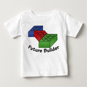 未来の建築者-ブロック ベビーTシャツ