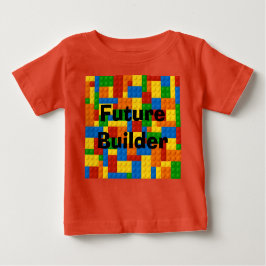 未来の建築者-子供またはベビーのTシャツ ベビーTシャツ