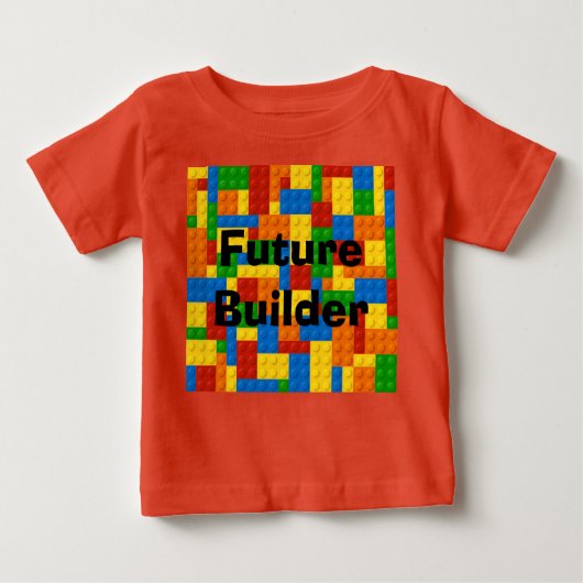 未来の建築者-子供またはベビーのTシャツ ベビーTシャツ (正面)