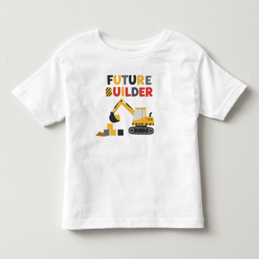 未来の建設車両 トドラーTシャツ (正面)