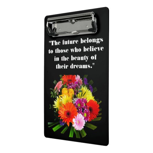 未来の引用文カスタムフォト文字フラワーイメージ ミニクリップボード (アングル2)