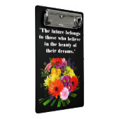 未来の引用文カスタムフォト文字フラワーイメージ ミニクリップボード (アングル)