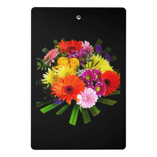 未来の引用文カスタムフォト文字フラワーイメージ ミニクリップボード (裏面)