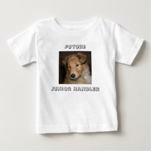 未来の後輩の扱う人-荒いコリーの子犬 ベビーTシャツ