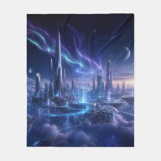 🌌 未来の快適さ フリースブランケット