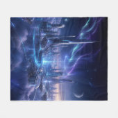 🌌 未来の快適さ フリースブランケット (正面(横))