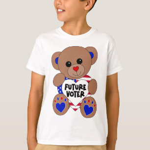 未来の投票者テディベア子供たち投票USA選挙 Tシャツ