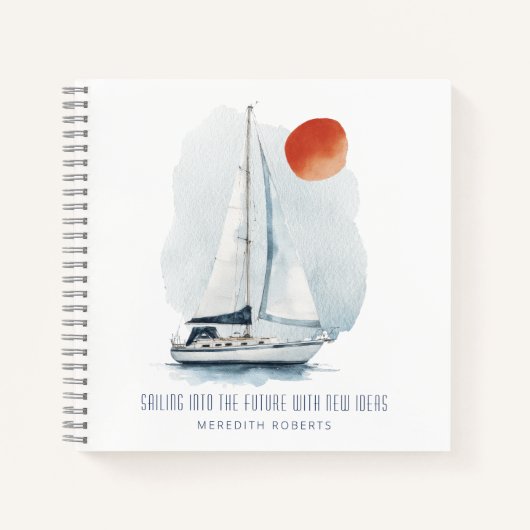 未来の新しいパーソナライズされたアイディアへ ノートブック (正面)