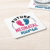 未来の新生児ナースNICU看護師 スクエアペーパーコースター (アングル)