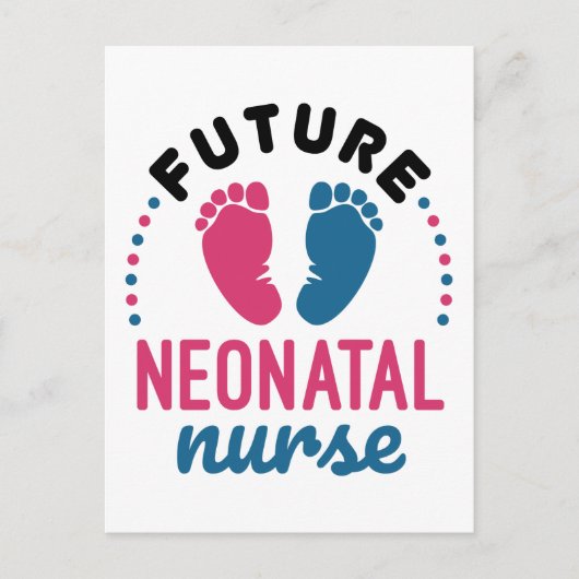 未来の新生児ナースNICU看護師 ポストカード (正面)