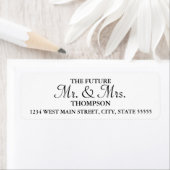 未来の新郎新婦の結婚リターンラベル ラベル (インサイチュ)