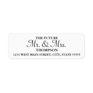 未来の新郎新婦の結婚リターンラベル ラベル